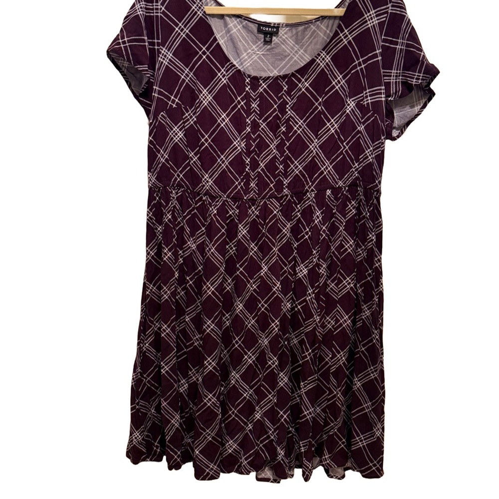 Women’s Plaid Short Sleeve Skater Dress